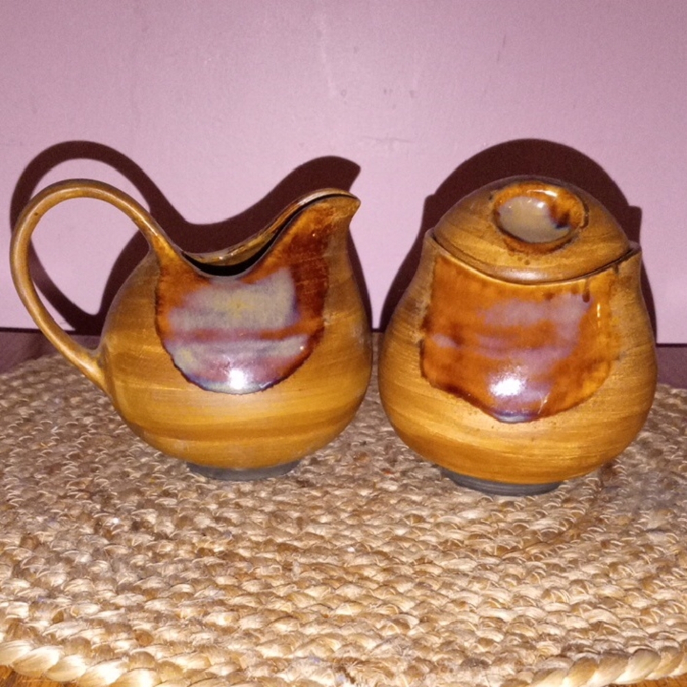 Handcrafted Ceramic Creamer and Sugar Set